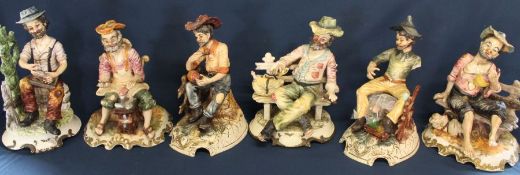 6 Capodimonte figurines
