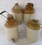 3 stoneware flagons - Roberts & Co The Uckfield Brewery, Domestos, John Lovibond & Sons Greenwich