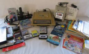 Atari 400 console with Atari 410 programme recorder, Atari pro-line joystick games including Star