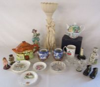 Mixed selection of items includes Aynsley trinket dish, The St Andrews Golfing decanter etc
