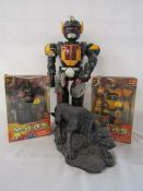 M.A.R.S (motorized attack robot squad) toy robots and ASDA toy robot and a Nemesis Now model of a