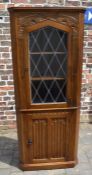 Oak corner cupboard