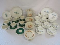 Poole pottery 'Summer Glory', Wade 'Woodmist' and Wedgewood 'Ice Rose' - part sets