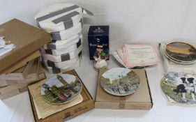 Royal Doulton Balloon Girl figurine with box HN2818 & selection of collectors plates including 14