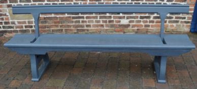 Wooden tram bench L 229cm