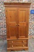 Modern pine wardrobe / drawers approx. 195cm x 96cm x 60cm