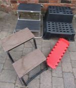 Various caravan steps and stabiliser