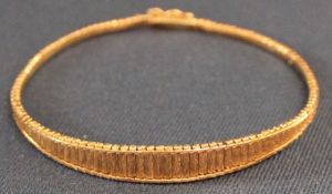 9ct gold graduated bracelet 7.2g