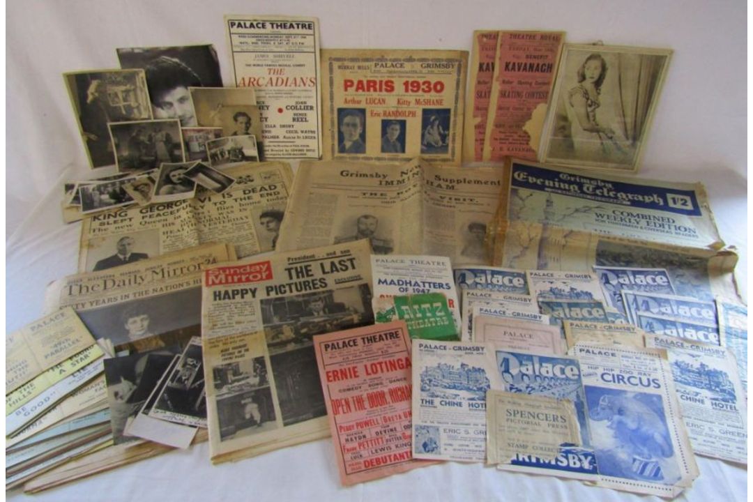 Collection of items relating to Grimsby Palace Theatre including programmes, also signed autographed - Image 1 of 13
