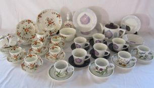 Port Meirion part 'Dusk' tea set and some botanic garden and one other part tea set