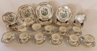 Indian Tree Duchess tea set and dinner plates (damage to teapot)
