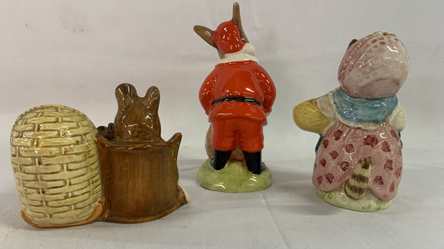 Beatrix Potter figures - Beswick  Hunca Munca  - Cousin Ribby  and Royal Doulton Santa Bunnykins - Image 2 of 3