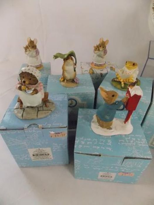 Border Fine Arts Beatrix Potter figures and Wedgwood breakfast pots also a Queen's Tiggywinkle mug - Image 3 of 8