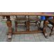 Oak refectory table in the Jacobean style 168cm x 77cm, with 6 Cromwellian style dining chairs in - Image 3 of 3