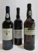 Warre's 1992 late bottled port, Dow's fine white port and Taylor's late bottled vintage port 1998