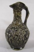 Wood effect jug with oak trees, acorns and cherub decoration approx. 30cm tall
