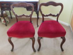 A good pair of Victorian mahogany chairs,
