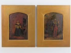 John Partridge (British 1790-1872); a pair of artist preparatory oil studies of H.