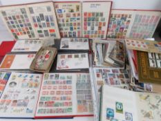 A large collection of mostly 20th century stamps within various books / albums.