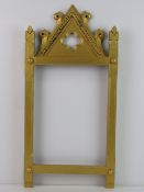 19 th Neo-Gothic Gilt frame - the frame having a pierced quatrefoil to top ,