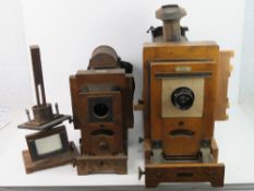 A Coronet magic lantern projector c1913 made by J T Chackman of Manchester,