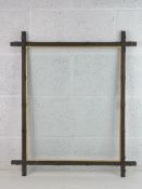 Neo-Gothic Oxford Frame - a 19 th C chamfered and shaped Frame with silver- gilt coloured slip,