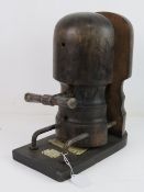 Milliner's / Hatshop tool A circa 1910 ebonised fully working Beech and Pine counter top Hat Shop