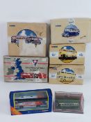A quantity of Corgi commercial vehicles inc Stagecoach, Altantian Bus, Routemasters buses, etc.