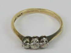 A vintage 18ct gold, platinum and diamond ring,