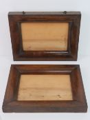 Pair of Georgian Frames - a pair of cushion moulded Walnut frames 1 3/4 inches ( 4.