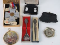 Society Cased Medal and other items- a 'The Force Order 1945' cased painted medal with named placed