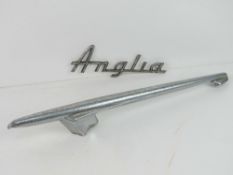 Car Bonnet Mascot - Automobilia ' a chromed stylized eagle together with a chromed Ford 'Anglia'