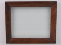 Early 19 thC Maple frame - a 1/4 circular moulded Birdseye Maple frame 1 3/4 inches (4.