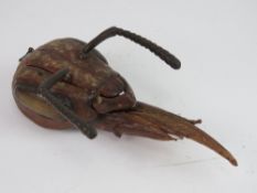 An unusual anatomical model of an ant's head, approx 28cm in length.