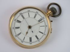 An 18ct gold pocket watch, top wind, movement marked 'H White, Market Street, Manchester,