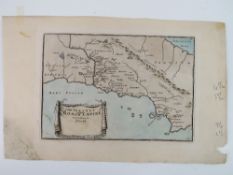 C. 1732 Map-' The Infancy of the Roman Empire according to Florus ' a hand coloured map by Herman