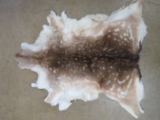 A deer skin throw / rug.