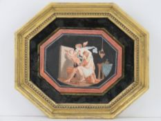 Early Regency Stipple Engraving : a circa 1795( late George III / Early Regency Coloured Stipple