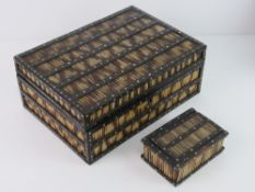 A late 19th / early 20th century Porcupine quill workbox,