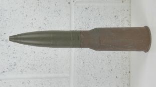 An inert WWII French 47mm MLE anti tank round 38.5cm in length.
