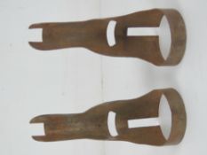 A pair of SMLE grenade launching cups, 17cm high.