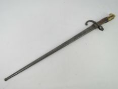 A Chassepot bayonet and scabbard.