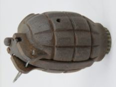 An inert No. 36 Mills grenade.