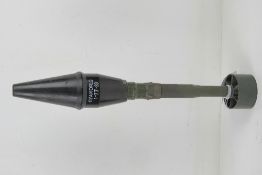 An inert Hungarian AK47 rifle grenade (Gyakorlo) 40.5cm in length.