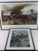 Jason Askew; two military prints being Mossop's Leap and the defence of Rorke's Drift,
