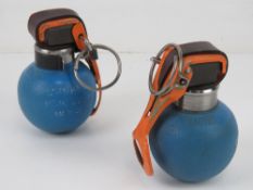 Two inert British L111 grenades.
