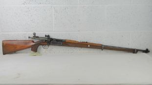 A deactivated Krag Jorgenson rifle. SN. 44782 (St. No. 38985).