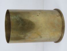 An inert British separately loaded 145mm Naval shell case, British marked and dated 1955, Approx.