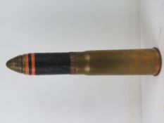 An inert WWI British 13pr shell, dated 1918, a/f, approx. 52cm tall.