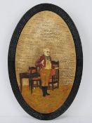 A Bretby pottery Mr Pitwick themed oval wall charger No3017, 40cm high.